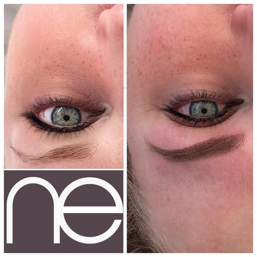 Natural Enhancement Semi Permanent Eyebrows Before And After