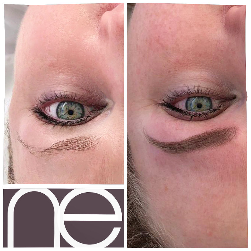Natural Enhancement Semi Permanent Eyebrows Before And After