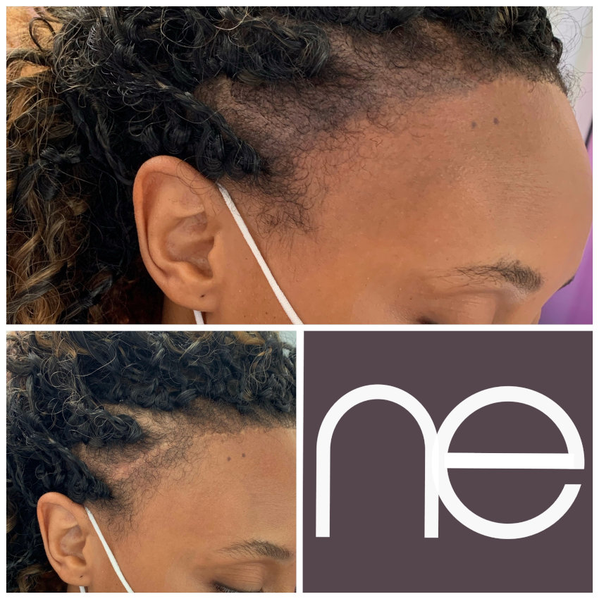 Natural Enhancement Semi Permanent Hair Tattoo Before And After